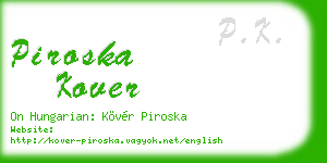 piroska kover business card